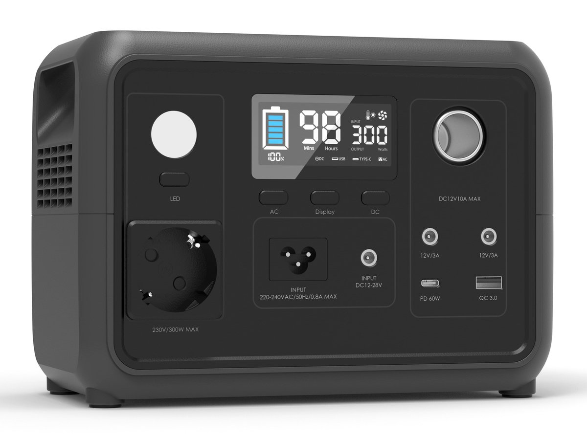 Portable Power Station - 300W 256Wh LiFePO4 (PPS300-4)